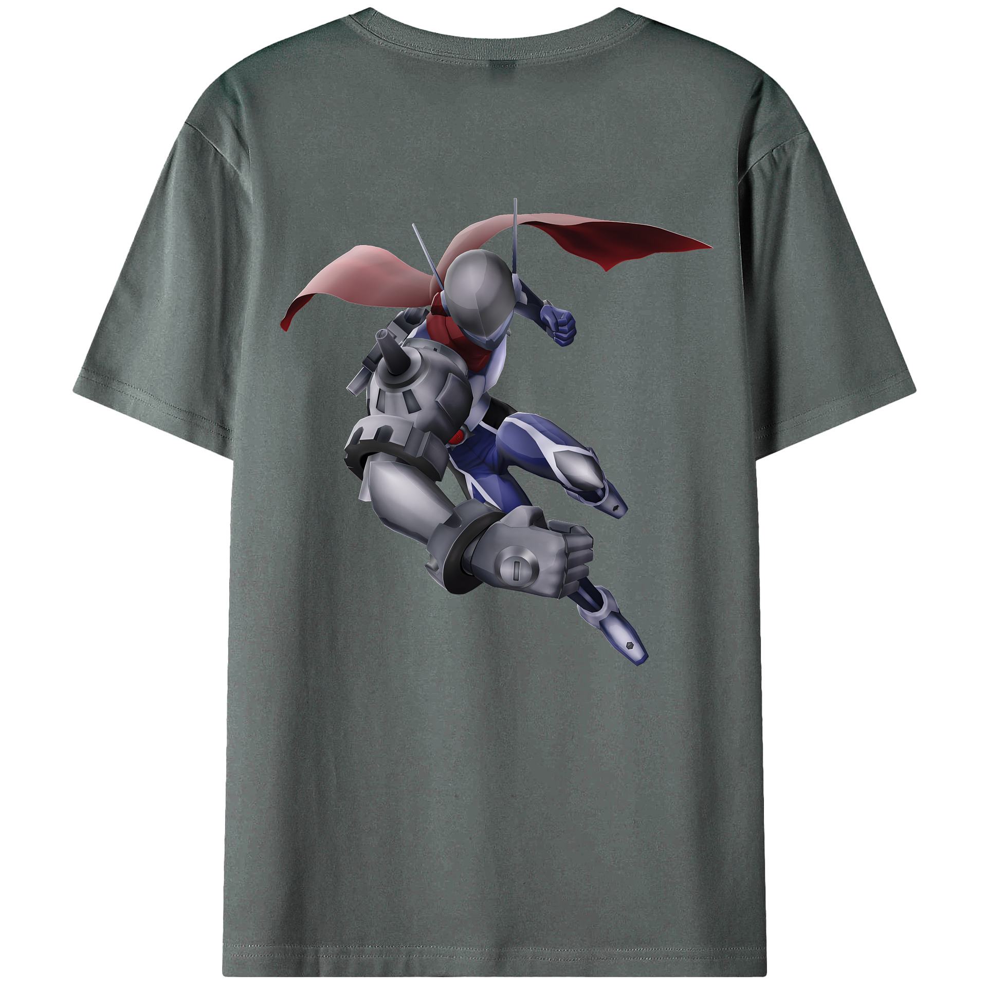 （画像用） Digimon デジタルモンスター/デジモン 綿100％ メンズ半袖Tシャツ（バックプリント） 通気性